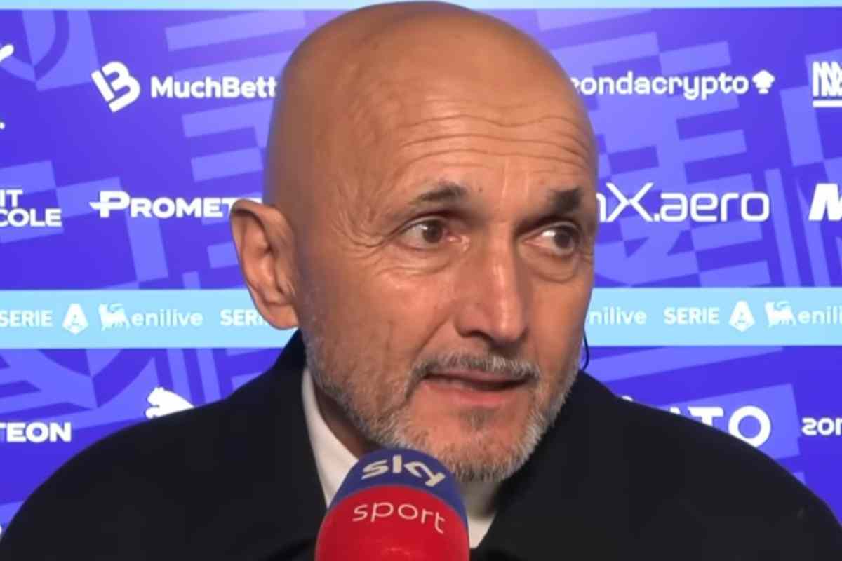 Luciano Spalletti durante un'intervista con Sky Sport